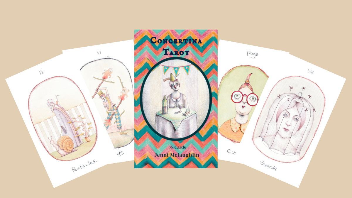 Concertina Tarot: My New Hand Illustrated Tarot Deck Coming October 2026