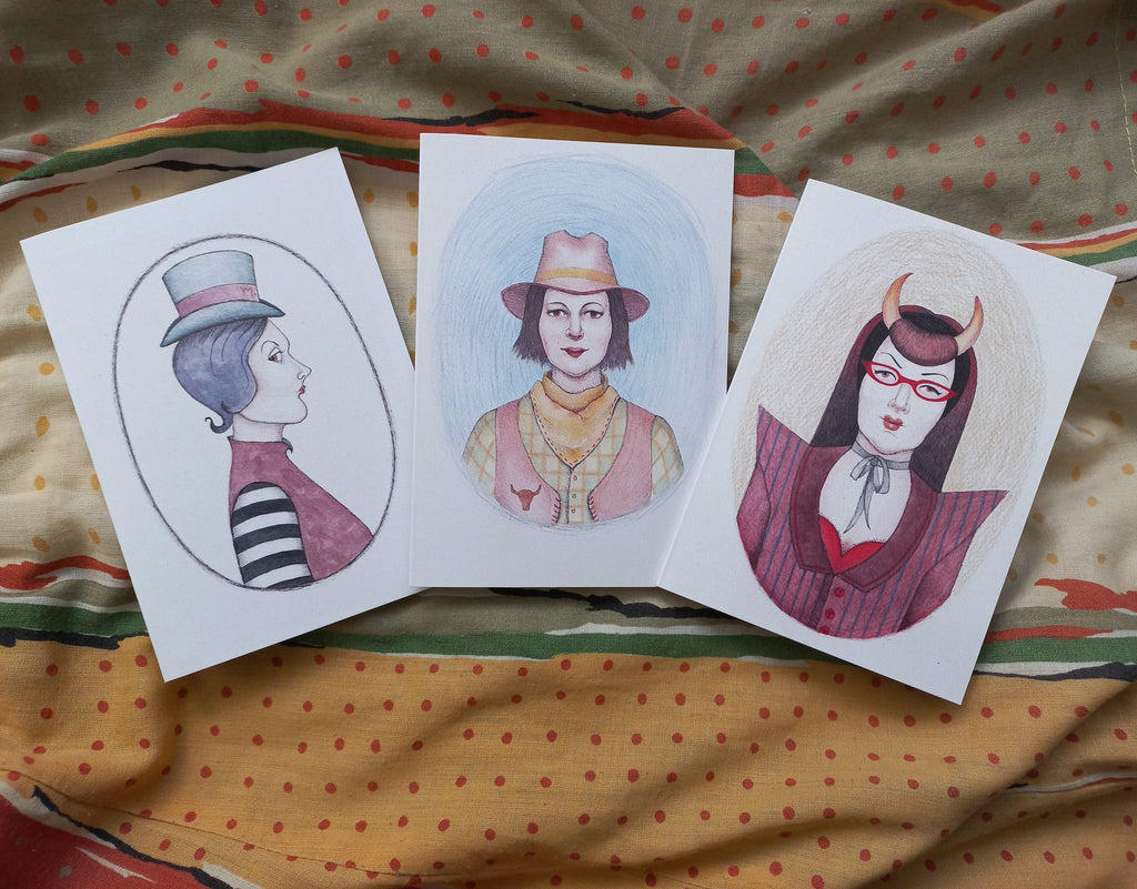 Astrology Greeting Cards: Zodiac Art Prints on Recycled Cardstock, Set of 5.