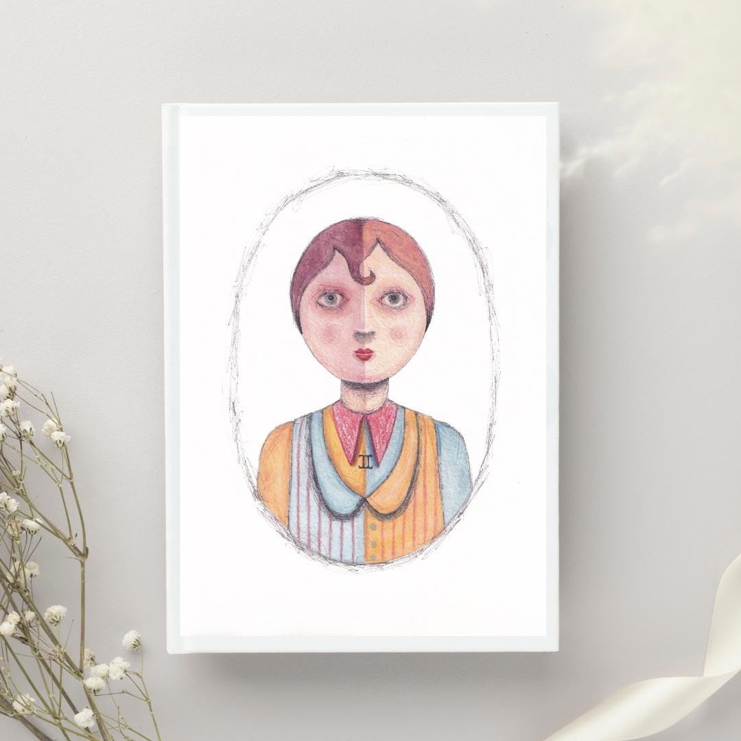 Gemini Zodiac Art Print: A4 Giclée Astrology Wall Art.