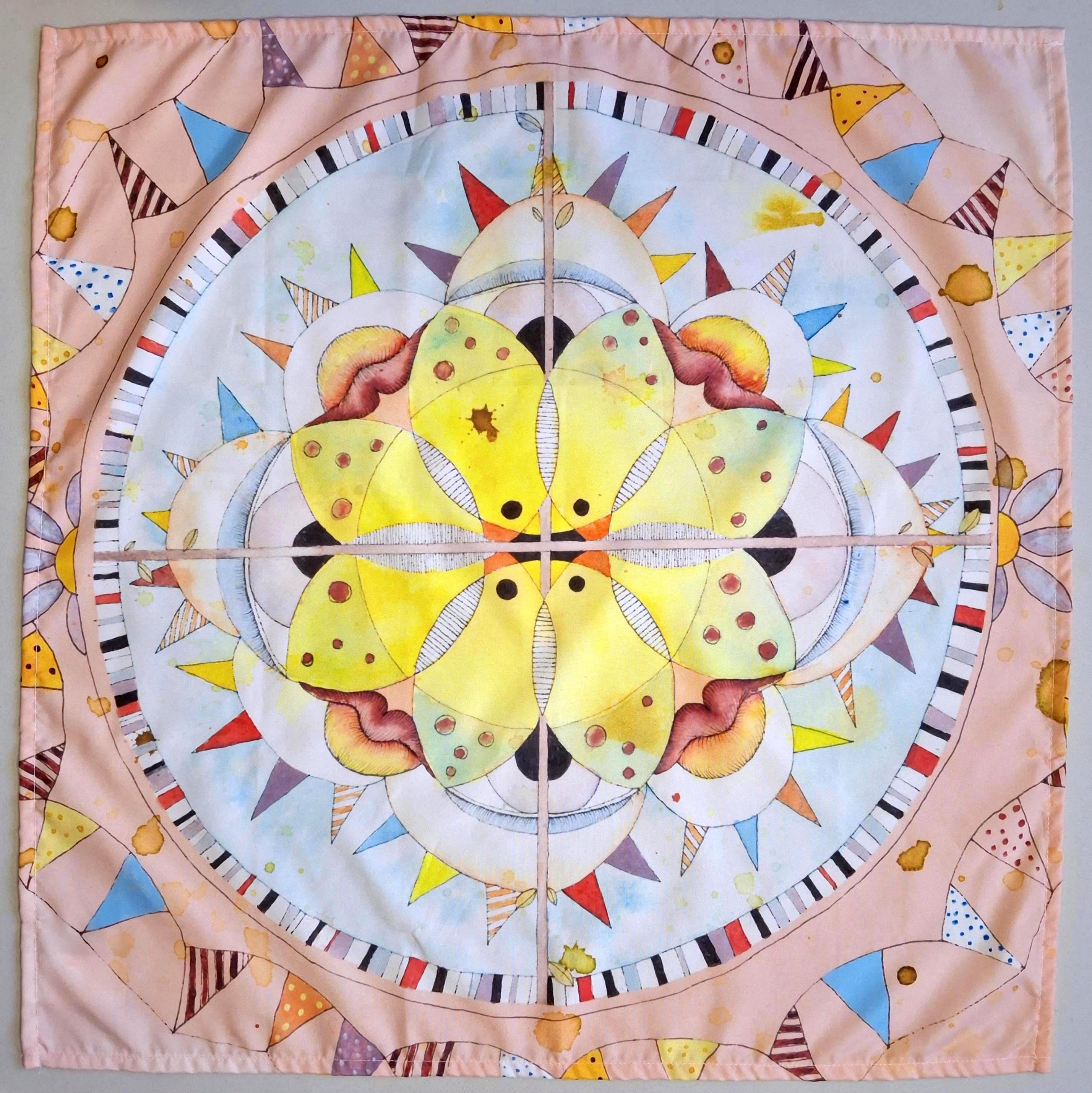 Quirky Altar Cloth | Witchy Headscarf | Tarot Deck Wrap | Spiritual Gift | Occult Accessories