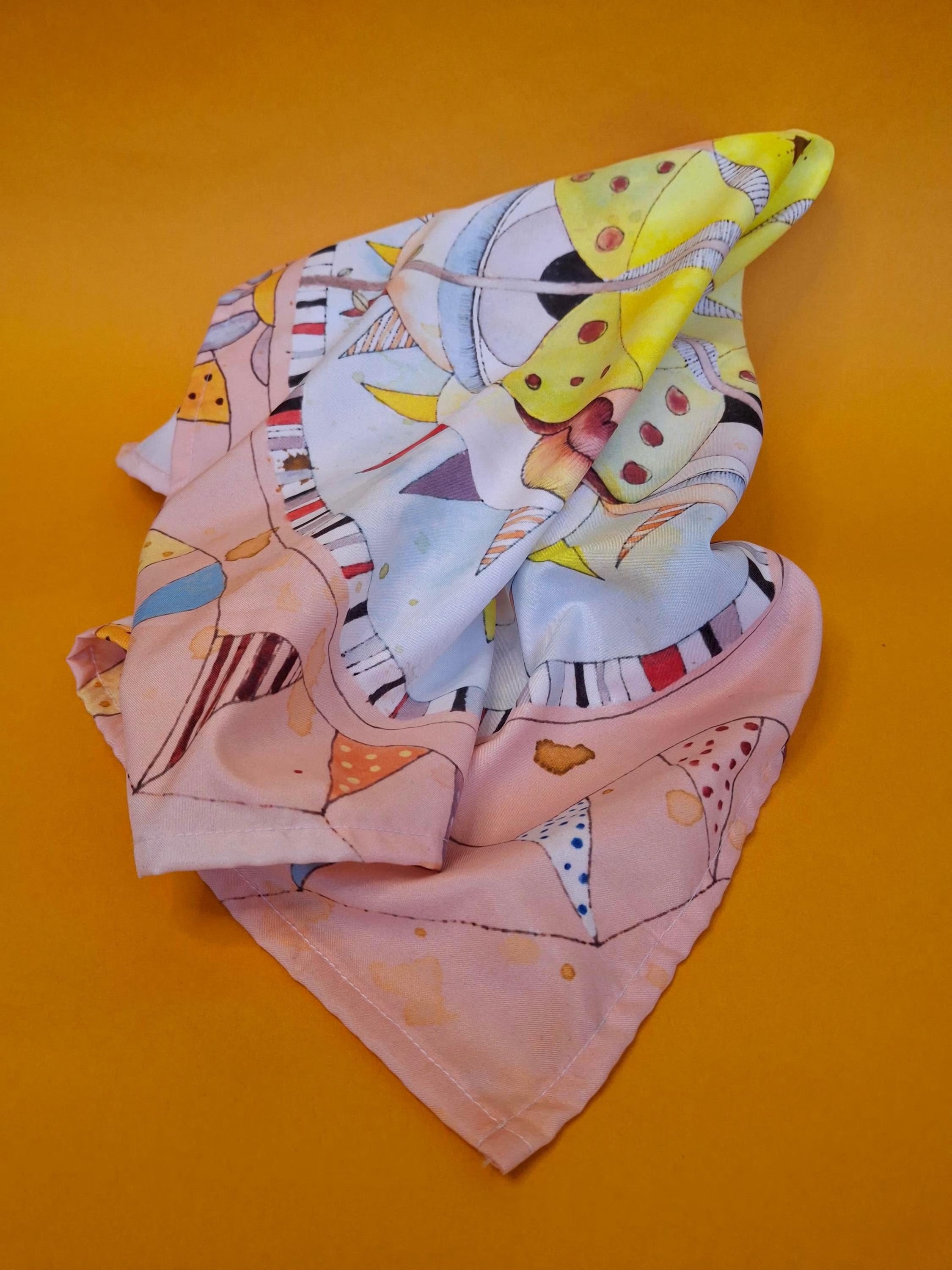 Quirky Altar Cloth | Witchy Headscarf | Tarot Deck Wrap | Spiritual Gift | Occult Accessories