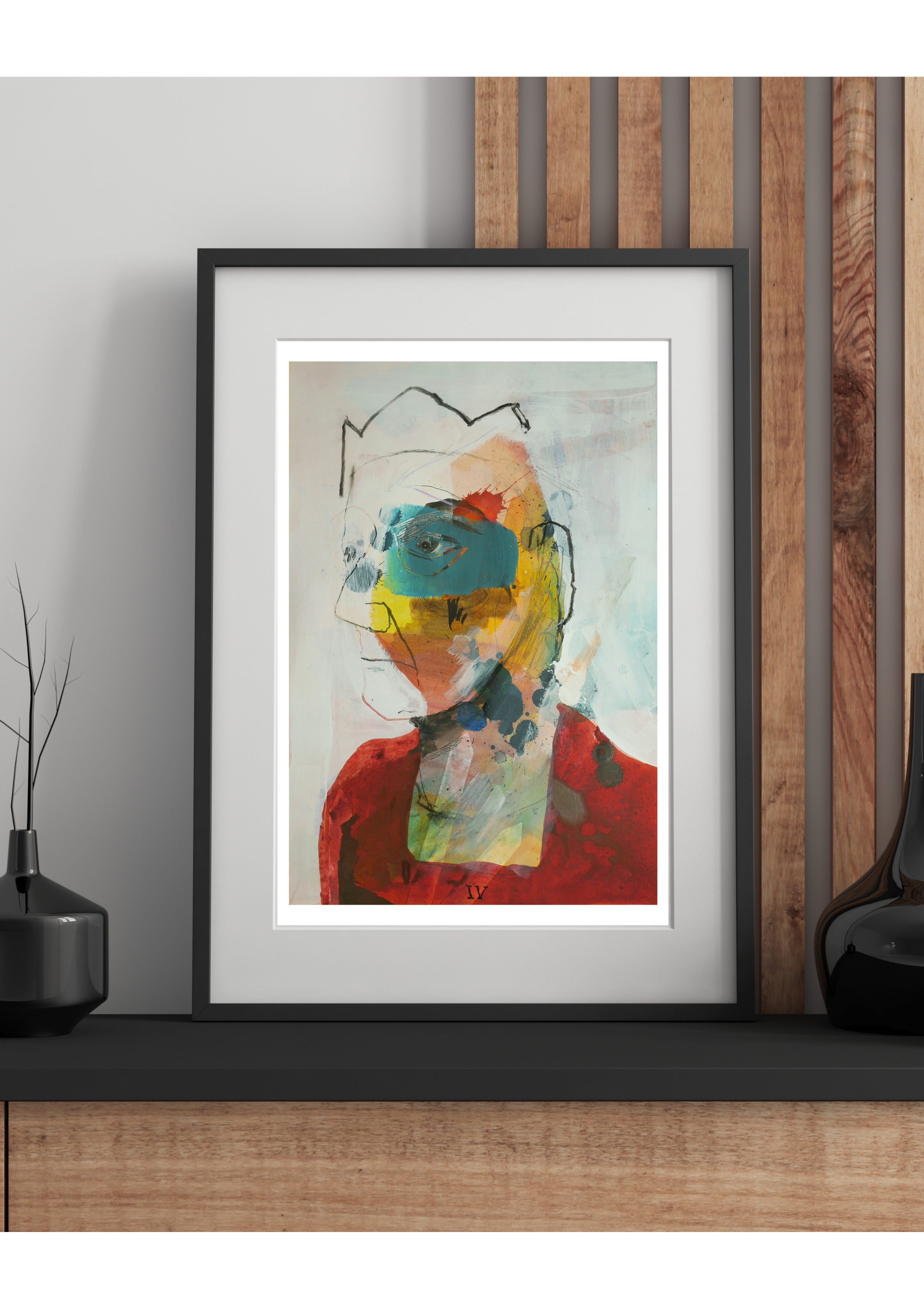 The Emperor Tarot Art Print | Hand-Illustrated Tarot Wall Art | A4 A3 Giclee Print on Bamboo Paper