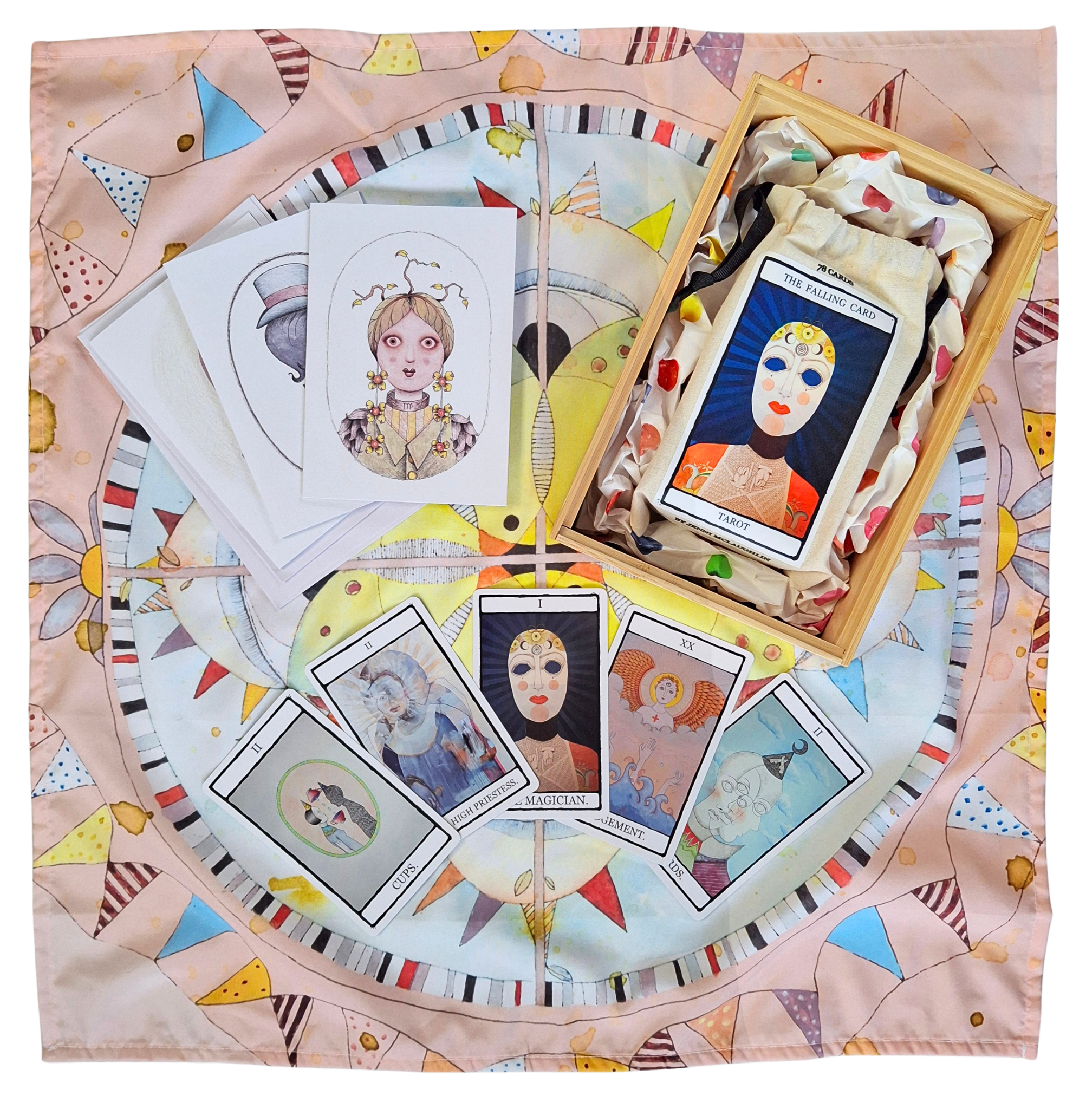 Mother's Day Tarot Gift Set | Tarot Deck, Zodiac Cards & Printed Scarf
