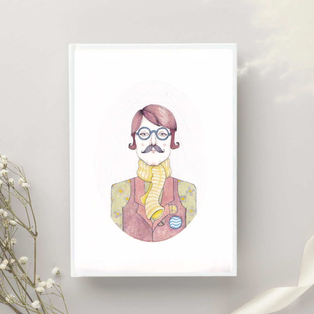 Aquarius Giclee Art Print, Original Hand Illustrated Wall Art A4