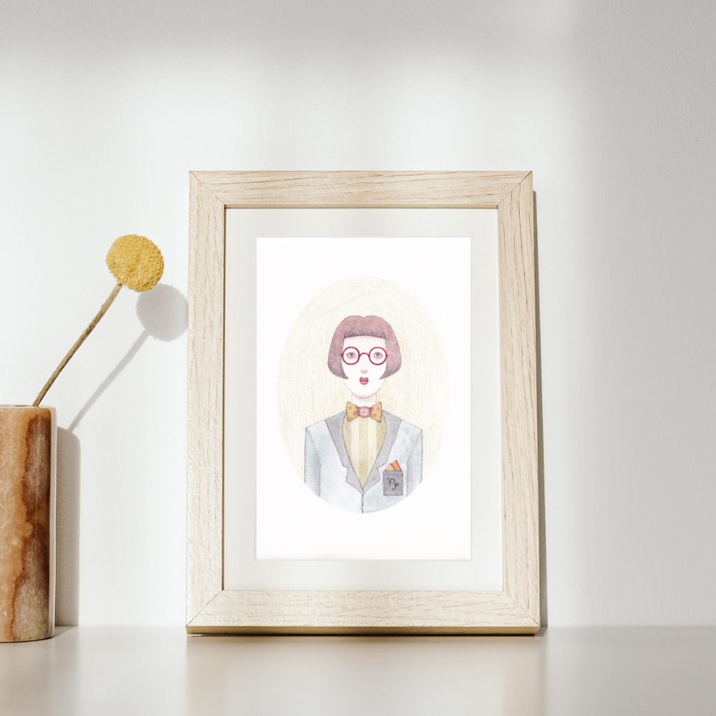 Capricorn Giclee Art Print, Original Hand Illustrated Wall Art A4
