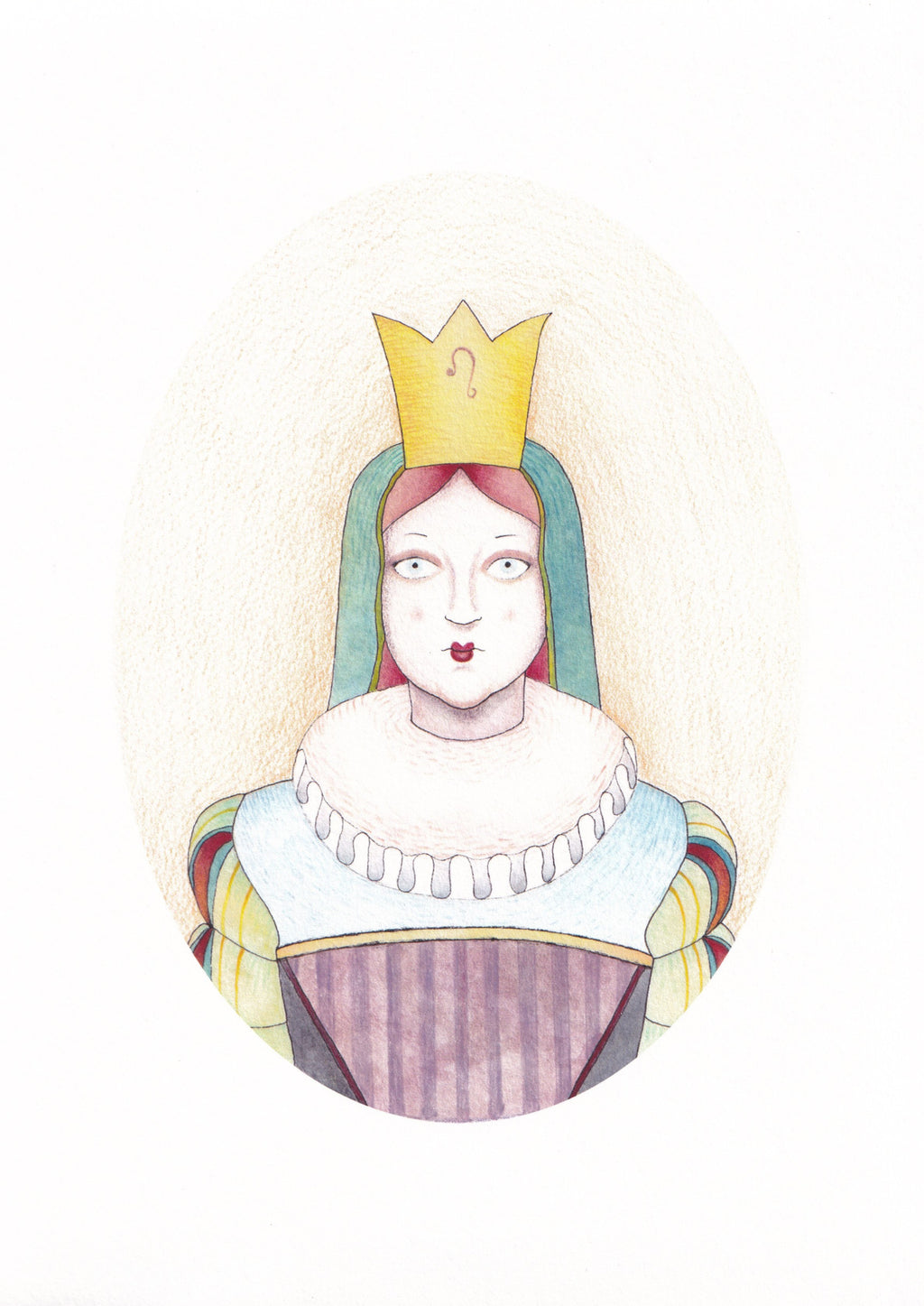 Leo zodiac sign illustration of a character with a yellow crown on a white background