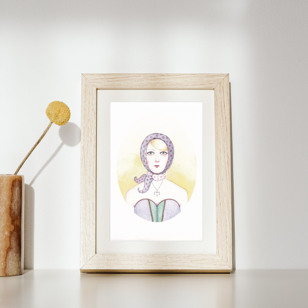 Libra Giclee Art Print, Original Hand Illustrated Wall Art A4