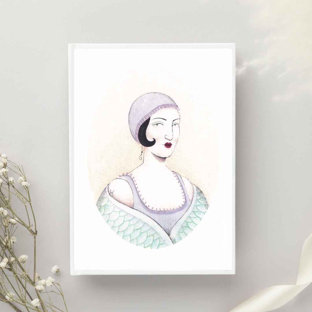 Pisces Giclee Art Print, Original Hand Illustrated Wall Art A4